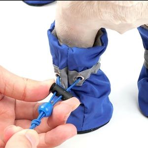 4pcs 1set Dog Waterproof Boots